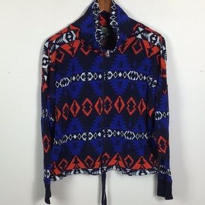 Ralph Lauren active Women size large 100% cotton full zip funnel neck jacket